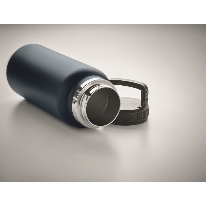 Botella de acero inoxidable térmica grande color azul ultramarino vista detalle 3 Botella de acero inoxidable térmica grande color azul ultramarino vista detalle 3