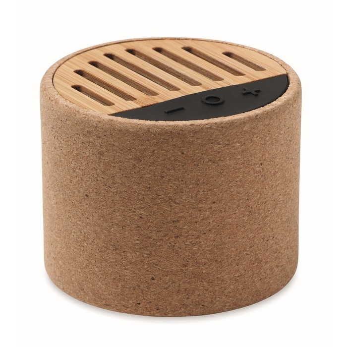 Altavoz bluetooth 5.3 de corcho color beige Altavoz bluetooth 5.3 de corcho color beige