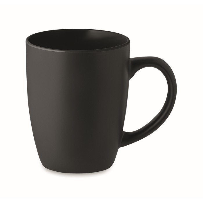 Taza de cerámica con interior brillante color negro Taza de cerámica con interior brillante color negro