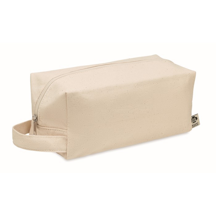 Neceser orgánico con cremallera 220 g/m2 color beige Neceser orgánico con cremallera 220 g/m2 color beige