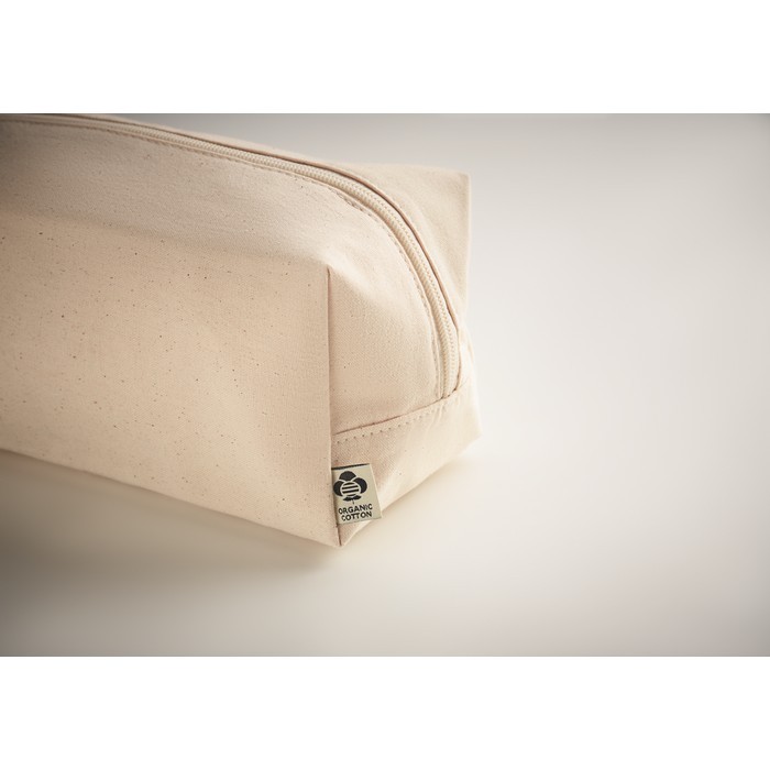 Neceser orgánico con cremallera 220 g/m2 color beige vista detalle 3 Neceser orgánico con cremallera 220 g/m2 color beige vista detalle 3