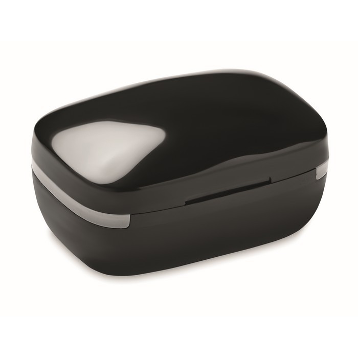Auriculares inalámbricos con estuche color negro primera vista Auriculares inalámbricos con estuche color negro primera vista