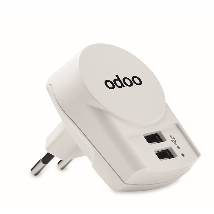 Enchufe Skross cargador europeo color blanco vista principal Enchufe Skross cargador europeo color blanco vista principal