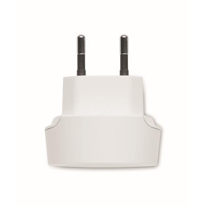 Enchufe Skross cargador europeo color blanco quinta vista Enchufe Skross cargador europeo color blanco quinta vista