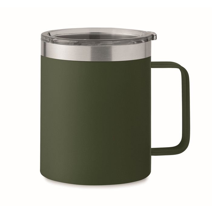 Vaso antifugas de acero inoxidable reciclado con tapa 300ml color natural Vaso antifugas de acero inoxidable reciclado con tapa 300ml color natural