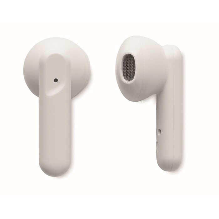 Auriculares inalámbricos 5.3 de ABS reciclado con autonomía 4 horas color blanco cuarta vista