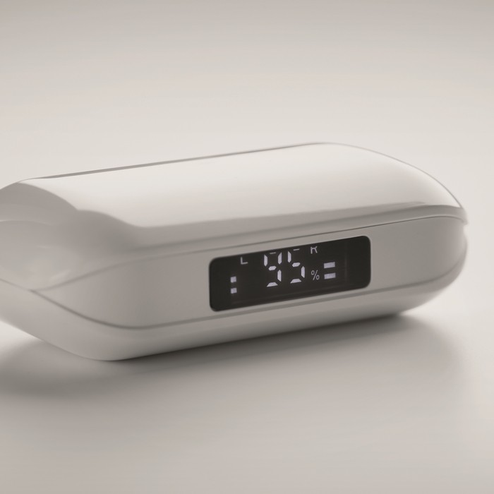 Auriculares inalámbricos 5.3 de ABS reciclado con autonomía 4 horas color blanco vista fotografía sexta vista