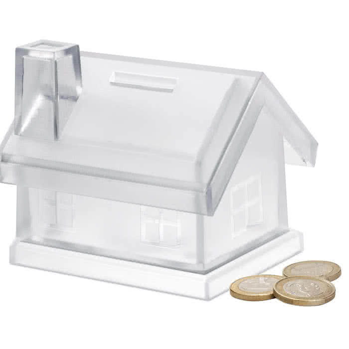 Hucha personalizada en forma de casa color Transparente segunda vista