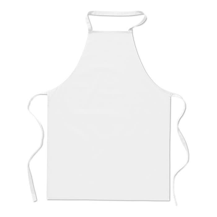 Delantales para empresas color Blanco tercera vista