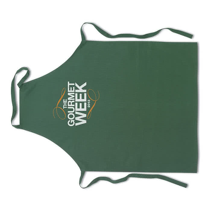 Delantales para empresas color Verde impreso