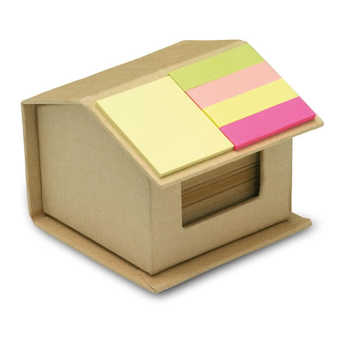 Bloc de notas publicitario en forma de casa color Beige Bloc de notas publicitario en forma de casa color Beige