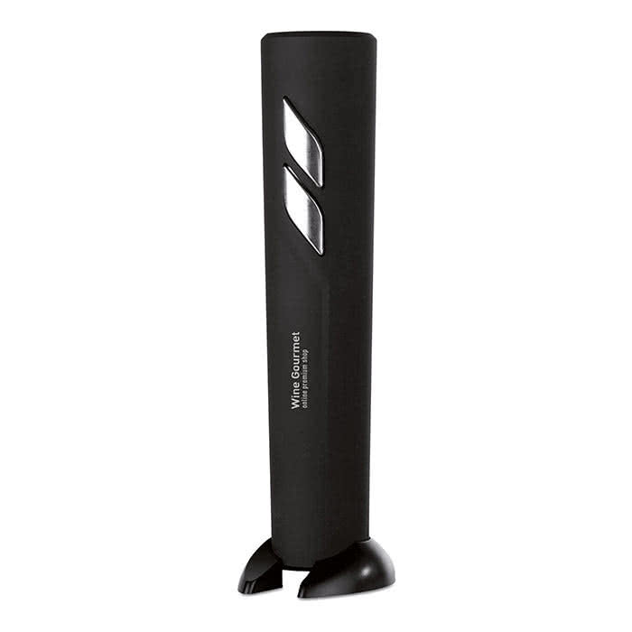 Abridor de botellas eléctrico para regalar color Negro cuarta vista con logo Abridor de botellas eléctrico para regalar color Negro cuarta vista con logo