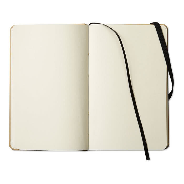 Libreta de bolsillo de material reciclado color Negro segunda vista Libreta de bolsillo de material reciclado color Negro segunda vista