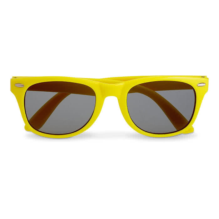 Gafas de sol serigrafiadas con logo color Amarillo segunda vista Gafas de sol serigrafiadas con logo color Amarillo segunda vista