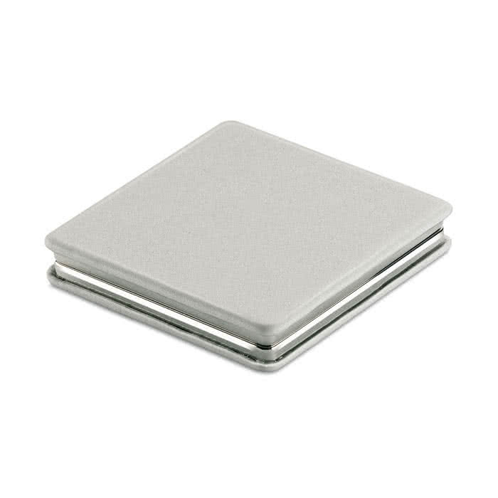 Espejo de bolsillo publicitario color Plateado Mate