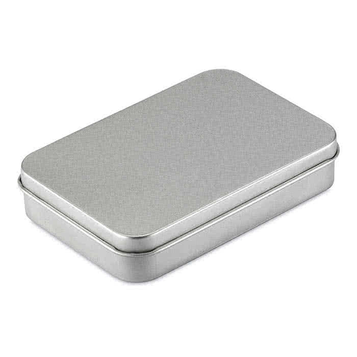 Baraja cartas en caja metal personalizada color Plateado Mate Baraja cartas en caja metal personalizada color Plateado Mate