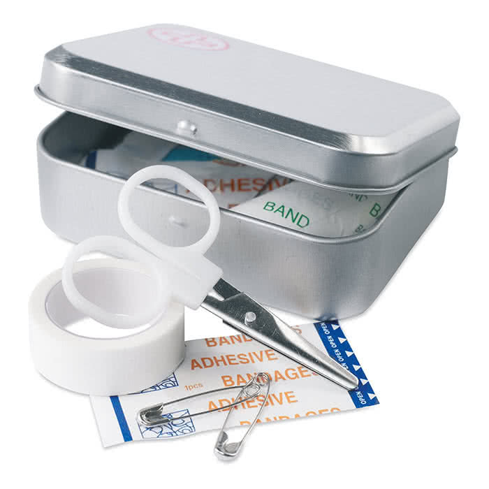Botiquín promocional en caja metálica | Desde 1,60€