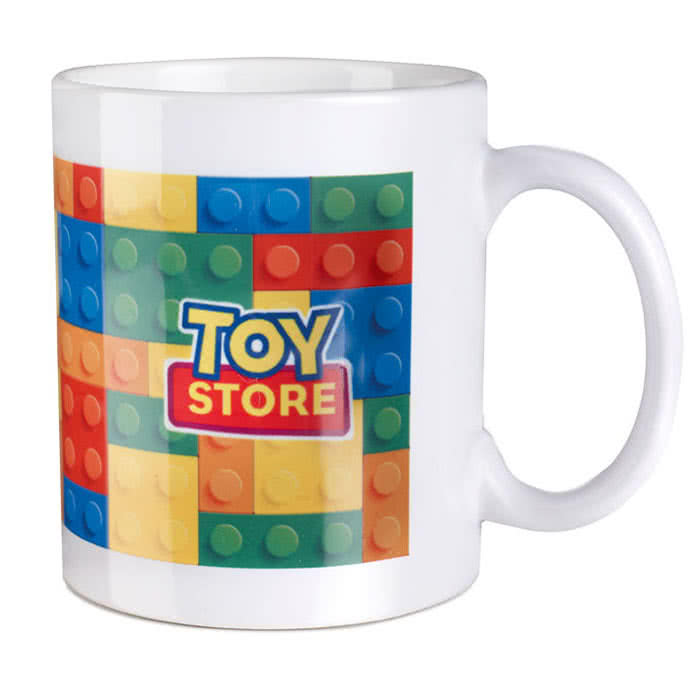 Taza de cerámica personalizada blanca especial para sublimación 300ml color blanco tercera vista