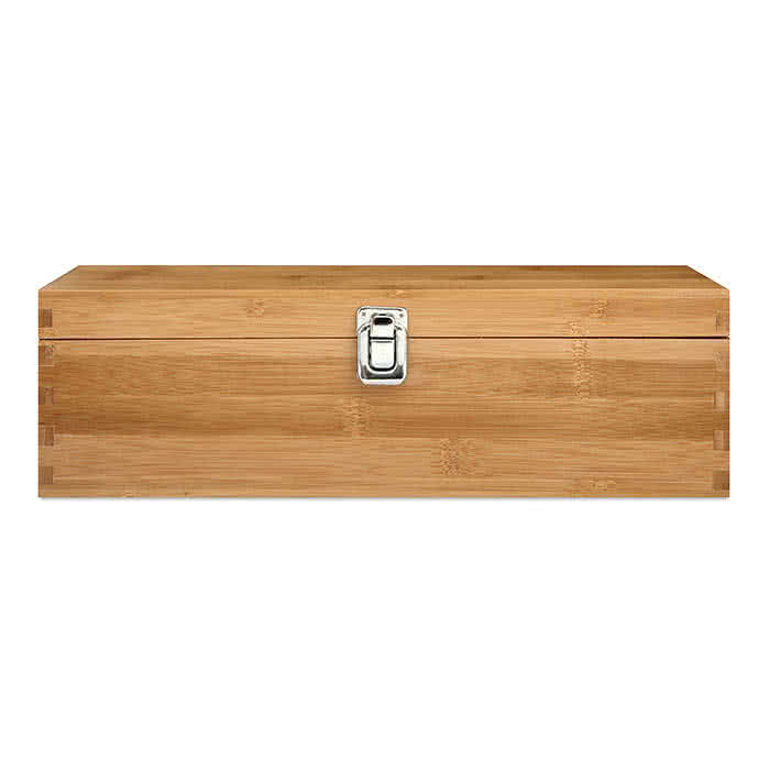Set de vino personalizado en caja de bambú color Madera segunda vista