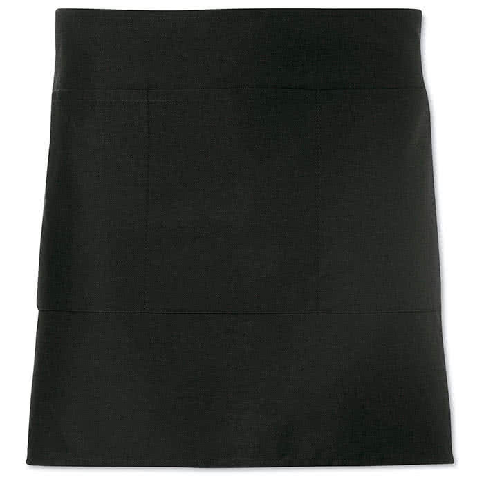 Delantal promocional serigrafiado color Negro segunda vista Delantal promocional serigrafiado color Negro segunda vista