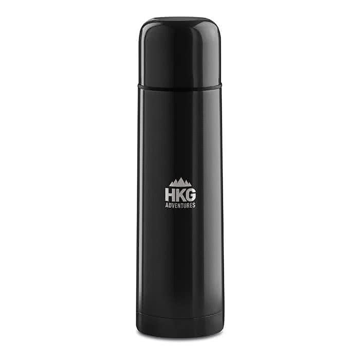 Termo de colores 500ml color Negro cuarta vista con logo