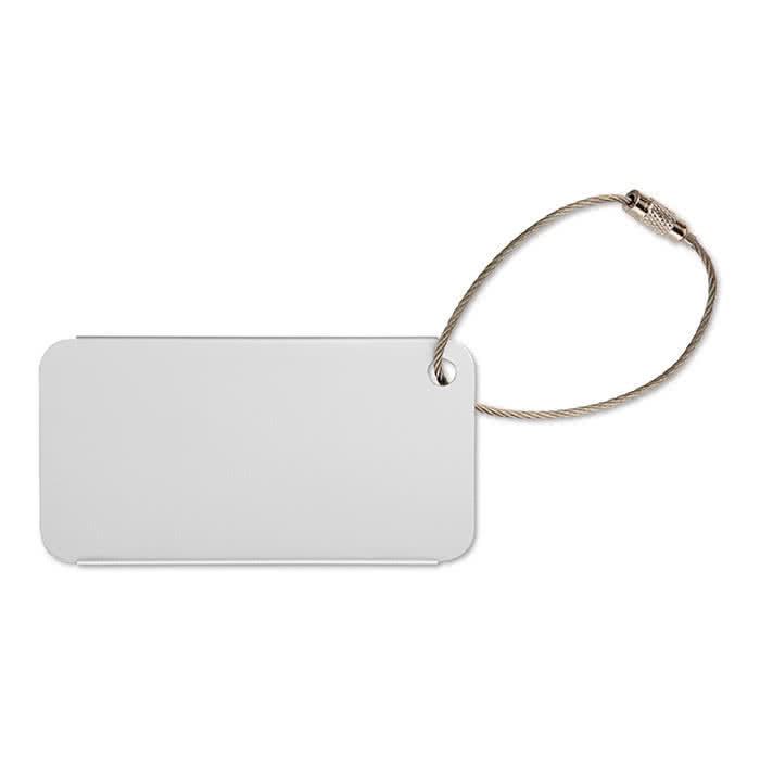 Identificador de maletas personalizado color Plateado Mate segunda vista