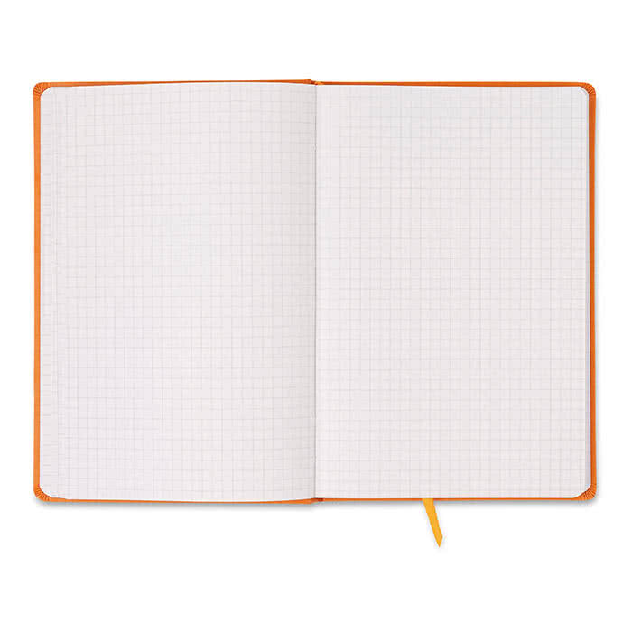 Libreta publicitaria de papel cuadriculado color Naranja segunda vista
