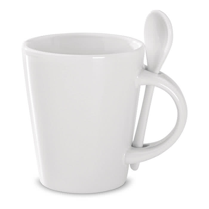 Taza para sublimación con cuchara Taza para sublimación con cuchara