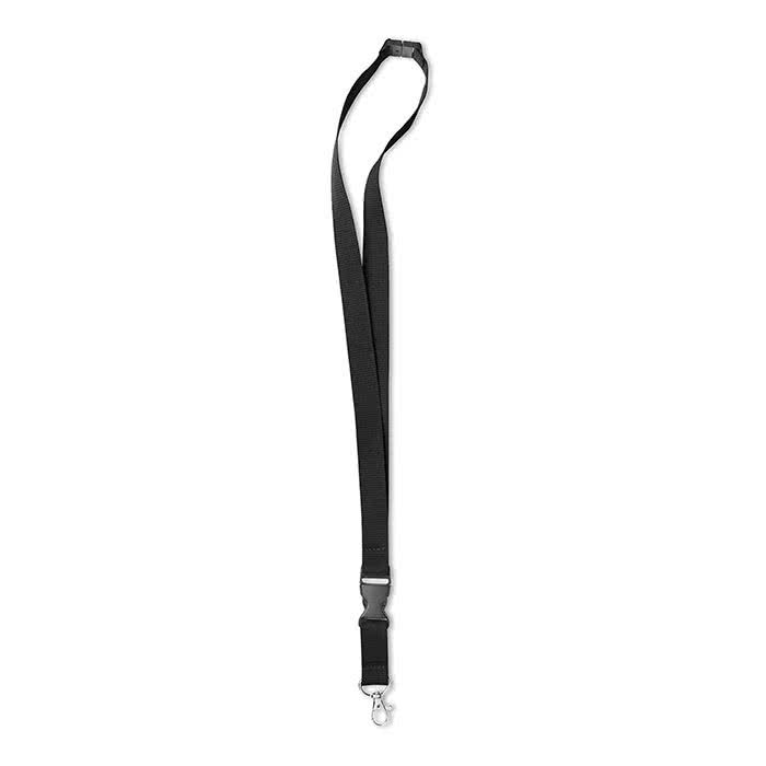 Lanyard personalizado para empresas color Negro