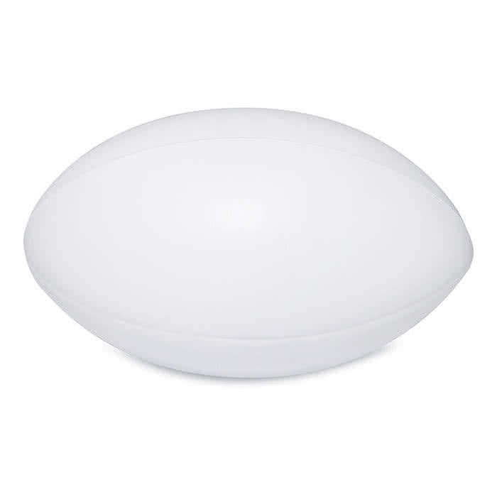 Pelota de rugby antiestrés para publicidad color Blanco