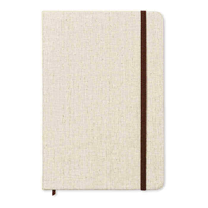 Cuadernos personalizados de tapa rústica color Beige cuarta vista