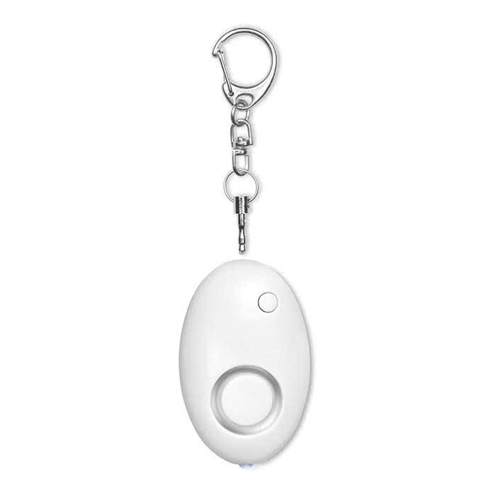 Mini alarma personal y llavero color Blanco segunda vista