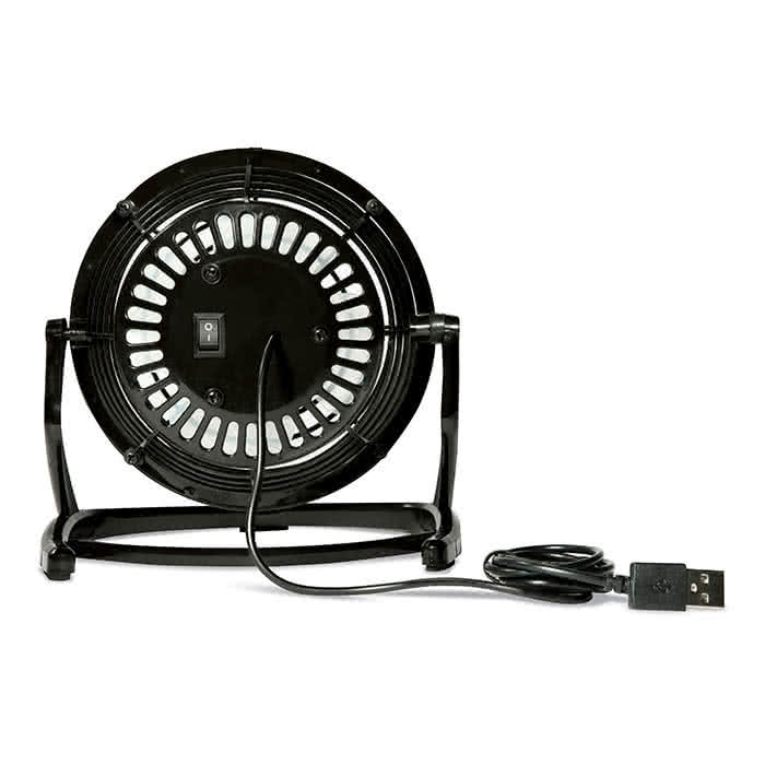 Ventilador usb publicitario de diseño color Negro segunda vista Ventilador usb publicitario de diseño color Negro segunda vista