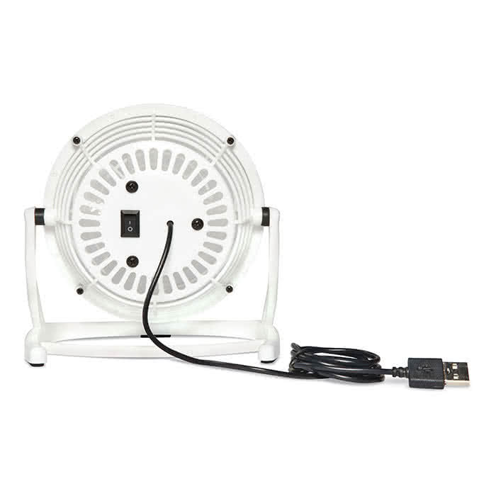 Ventilador usb publicitario de diseño color Blanco segunda vista Ventilador usb publicitario de diseño color Blanco segunda vista