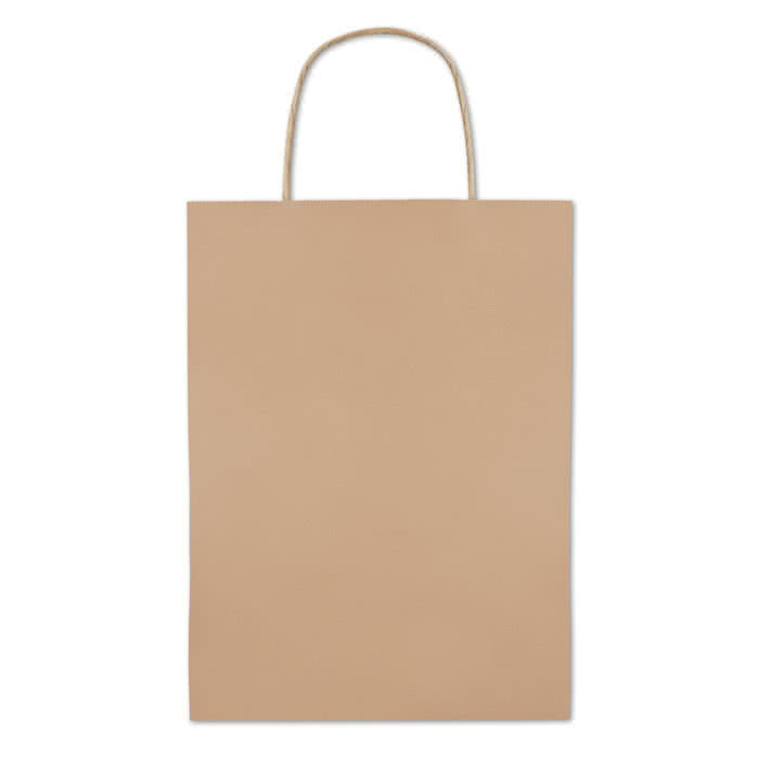 Bolsa de papel personalizada mediana color Beige