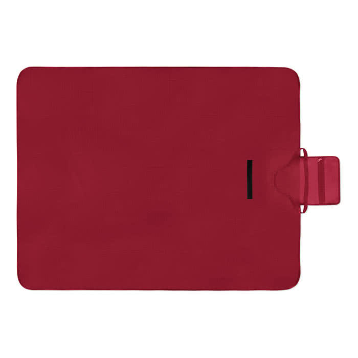Mantel de picnic en bolsa para publicidad color Rojo segunda vista Mantel de picnic en bolsa para publicidad color Rojo segunda vista
