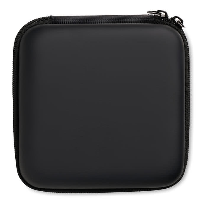 Estuche de accesorios publicitarios tecnológicos color Negro Estuche de accesorios publicitarios tecnológicos color Negro