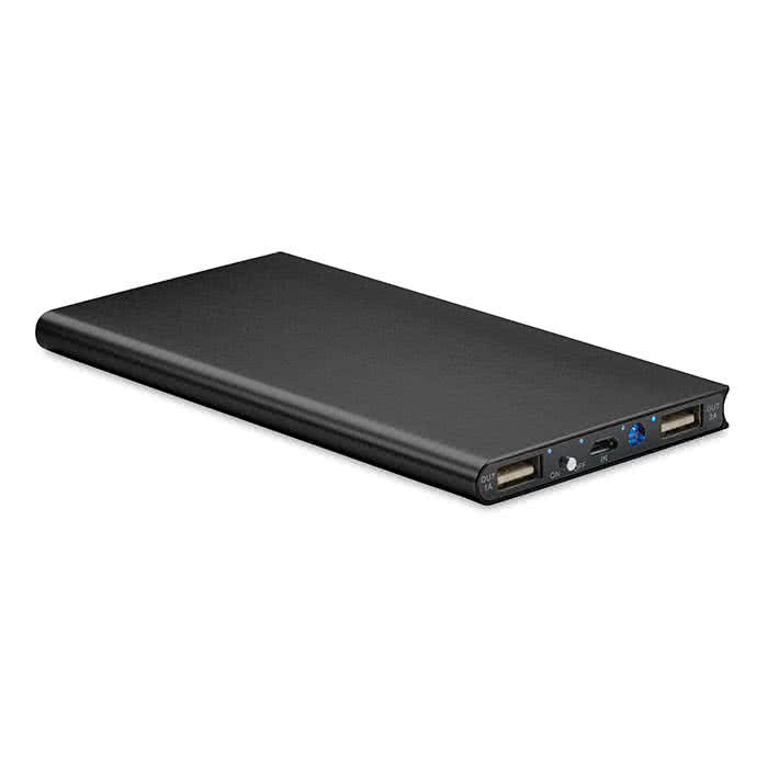 Batería externa personalizada 8000mAh color Negro Batería externa personalizada 8000mAh color Negro