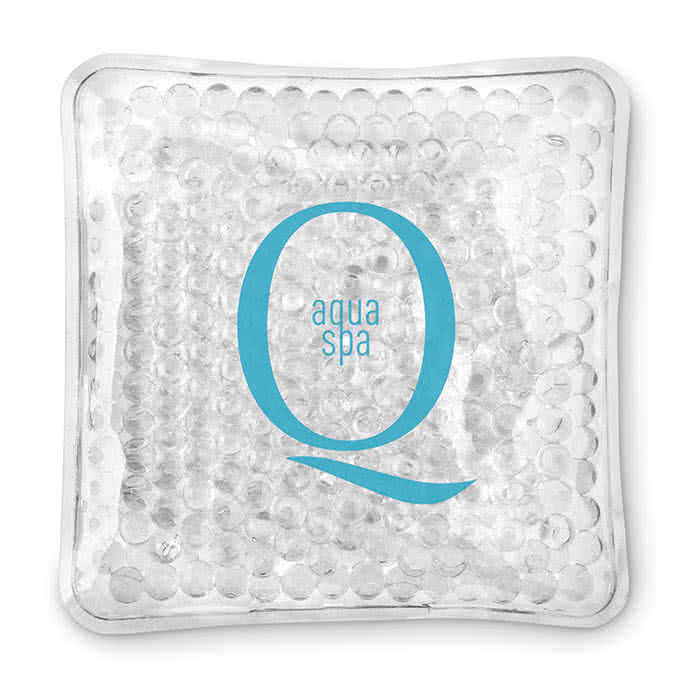 Pack de bolas en bolsa terapéutica color Transparente cuarta vista con logo Pack de bolas en bolsa terapéutica color Transparente cuarta vista con logo