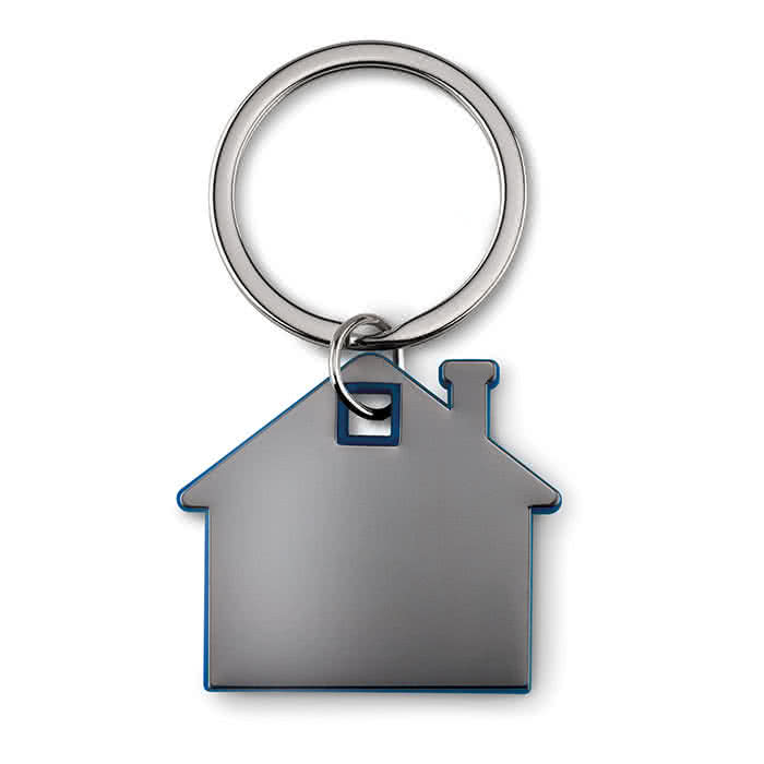 Llavero de merchandising en forma de casa color Azul Marino segunda vista Llavero de merchandising en forma de casa color Azul Marino segunda vista