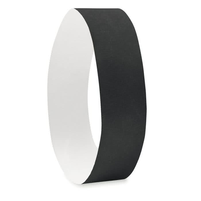Pulsera Tyvek personalizadas color Negro segunda vista Pulsera Tyvek personalizadas color Negro segunda vista