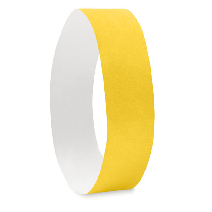 Pulsera Tyvek personalizadas color Amarillo segunda vista Pulsera Tyvek personalizadas color Amarillo segunda vista