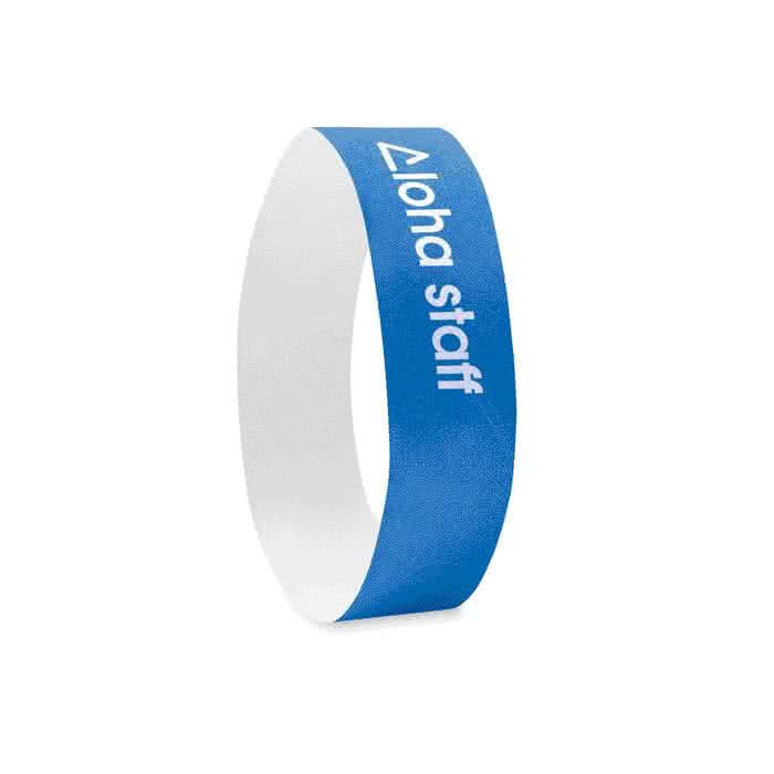 Pulsera Tyvek personalizadas color Azul Marino cuarta vista con logo Pulsera Tyvek personalizadas color Azul Marino cuarta vista con logo
