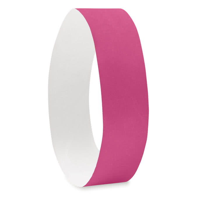 Pulsera Tyvek personalizadas color Fuchsia segunda vista Pulsera Tyvek personalizadas color Fuchsia segunda vista