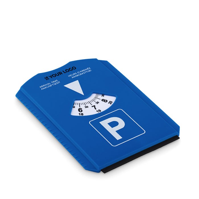 Rascador de hielo promocional con parquímetro vista principal Rascador de hielo promocional con parquímetro vista principal