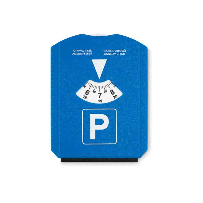 Rascador de hielo promocional con parquímetro color Azul Rascador de hielo promocional con parquímetro color Azul