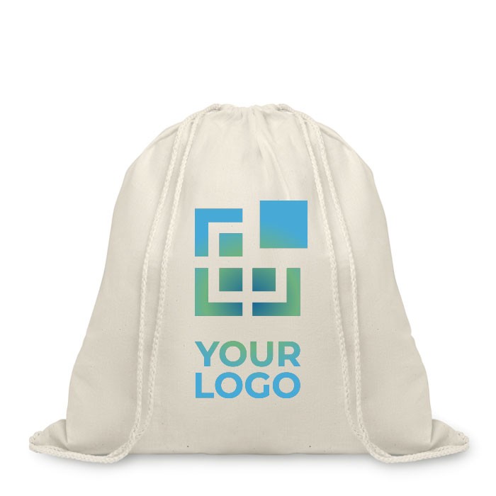 Mochilas de publicidad hechas de algodón vista principal