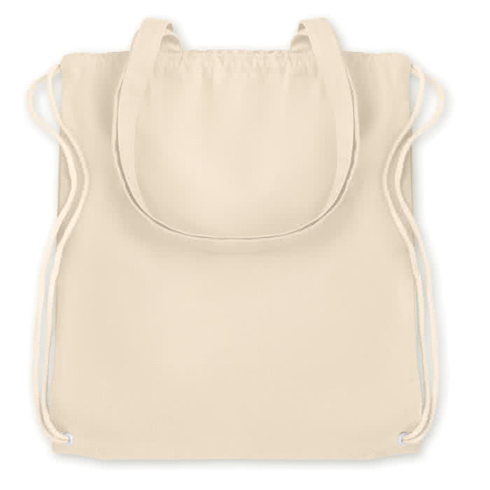 Mochila publicitaria tipo loneta con asas color Beige segunda vista