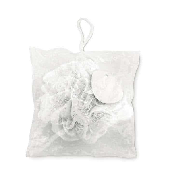 Esponja promocional de ducha color Blanco segunda vista