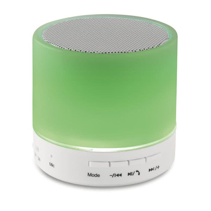 Altavoz para empresas circular Bluetooth LED color Blanco tercera vista